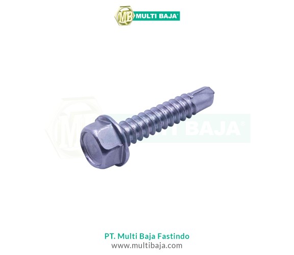 Stainless Steel : SUS 304 Baut Roofing (Hex Self Drilling Screw) DIN7540